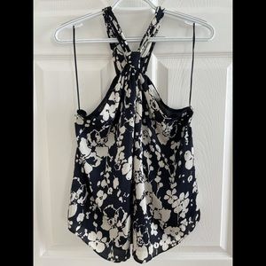 JOIE Blue Ertha Halter Neck Blouse Top Sz S